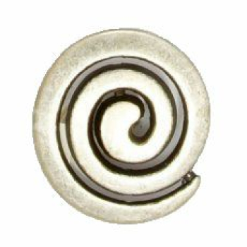 Metallknopf, Schnecken- Motiv