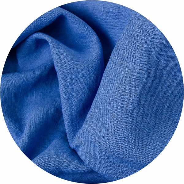 Edel-Leinenstoff - mittelblau