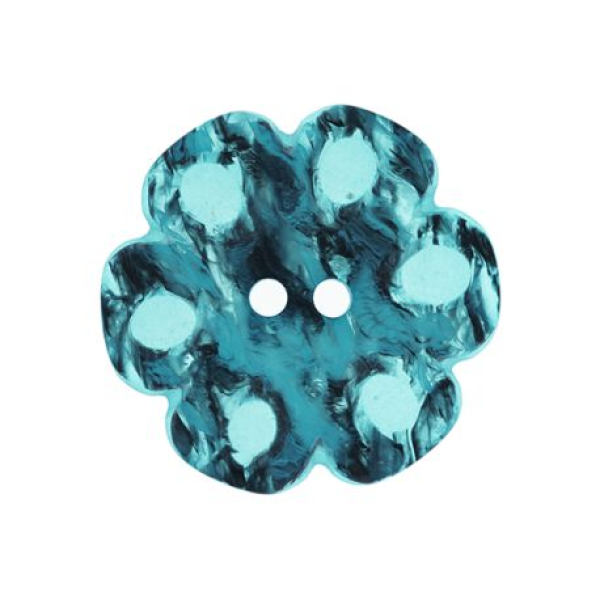 Kunststoffknopf blau