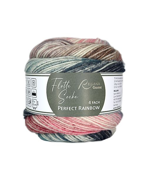 Flotte Socke 4 fach. Perfect Rainbow
