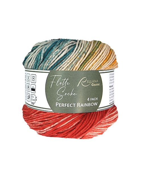 Flotte Socke 4 fach. Perfect Rainbow