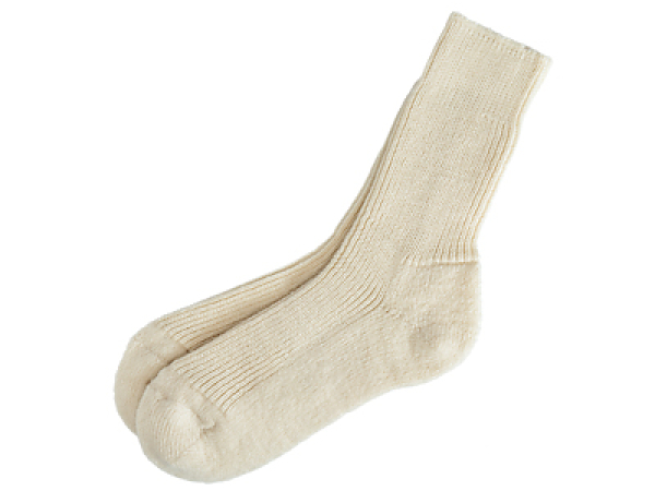 Plüschwollsocken - natur - Größe 44-46