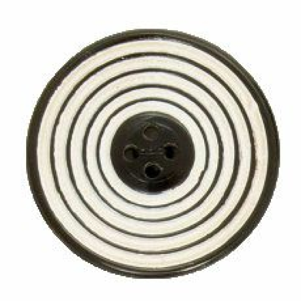 Water buffalo horn, spiral inlay