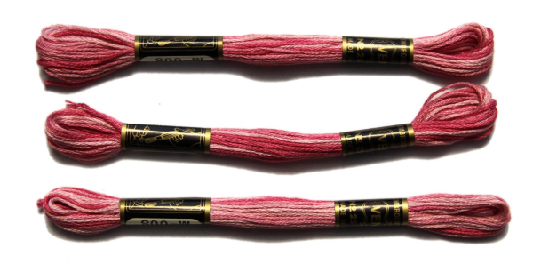 Regenbogenstickgarn - pink/rosa-meliert