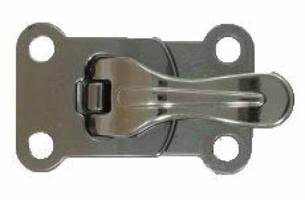Metal, clip closure, for riveting or sewing