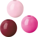 Holzperlen-Mix - 10 mm - Pinktöne