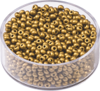 Böhmische Rocailles  - gelbgold -  Ø 2,5 mm